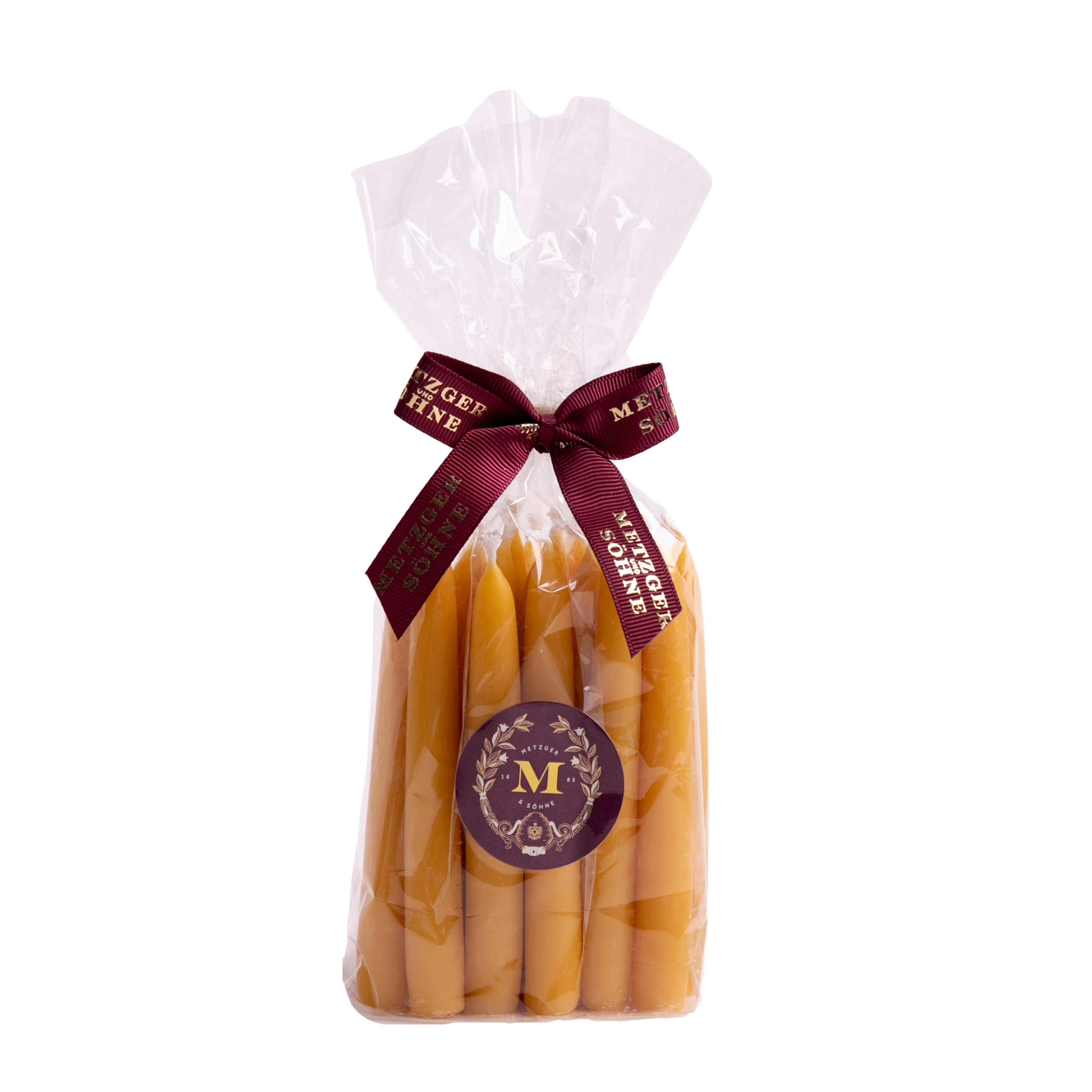 20 Christmas tree candles 13x120mm made from 100% beeswax. Beeswax is a pure natural product, produced by honey bees. 