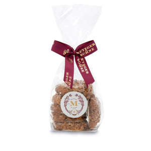 Small Elisen-Lebkuchen made from almonds and hazelnuts completely WITHOUT FLOUR on a wafer.