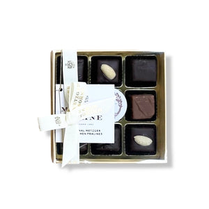 Lebkuchen Pralinen Schachtel 9 Stück Gelb