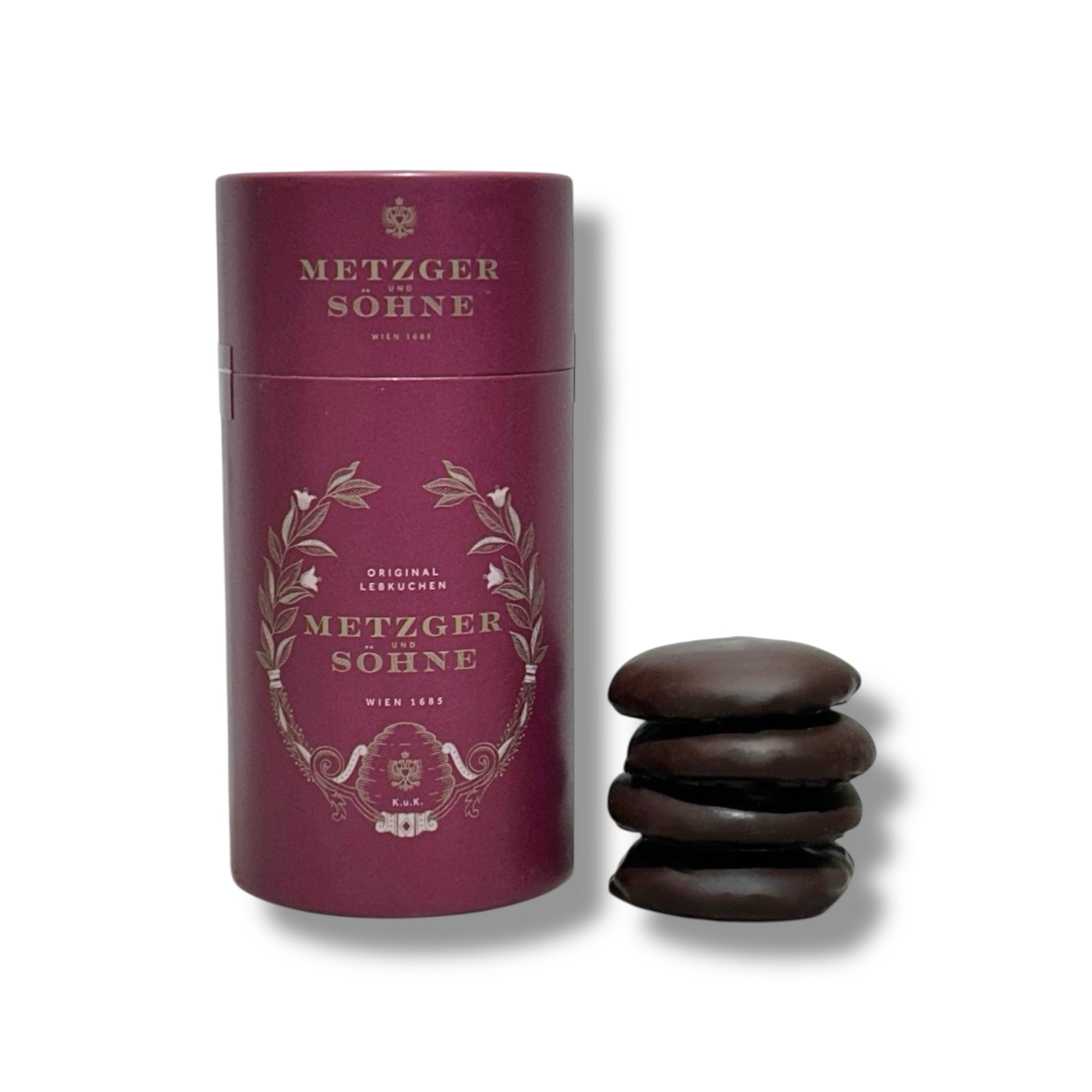 Spatzen Lebkuchen Zylinder Schachtel - Bordeaux