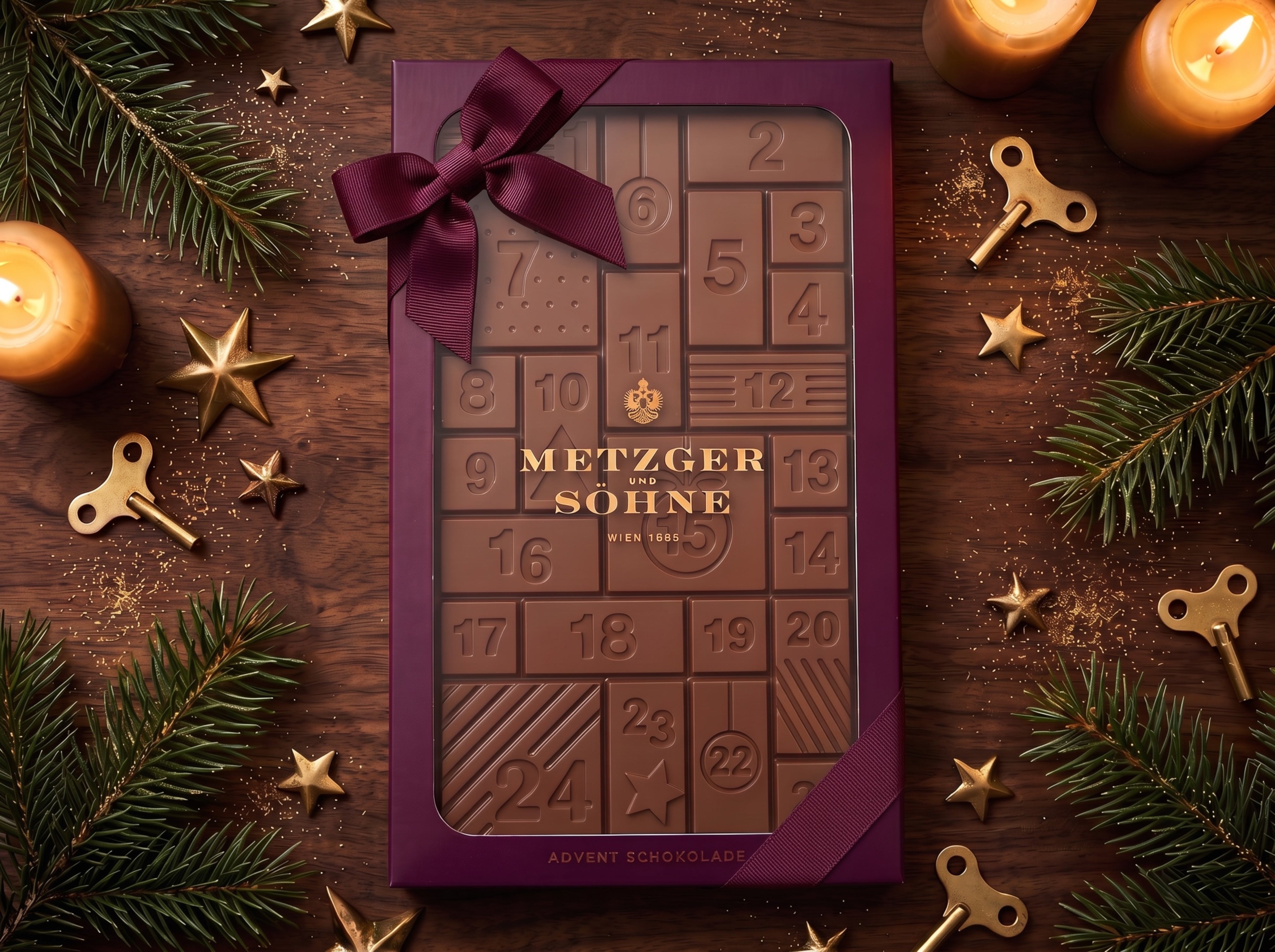 Adventkalender Schokolade Tafel - 200g