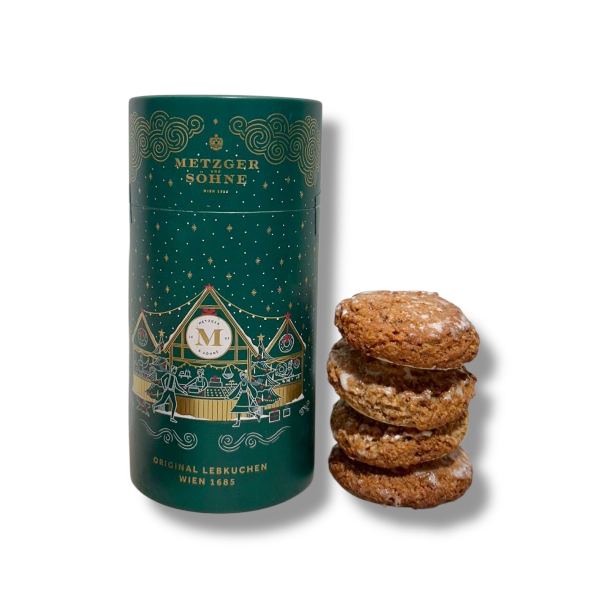 Elisen Weihnachts Lebkuchen Zylinder Schachtel - Grün