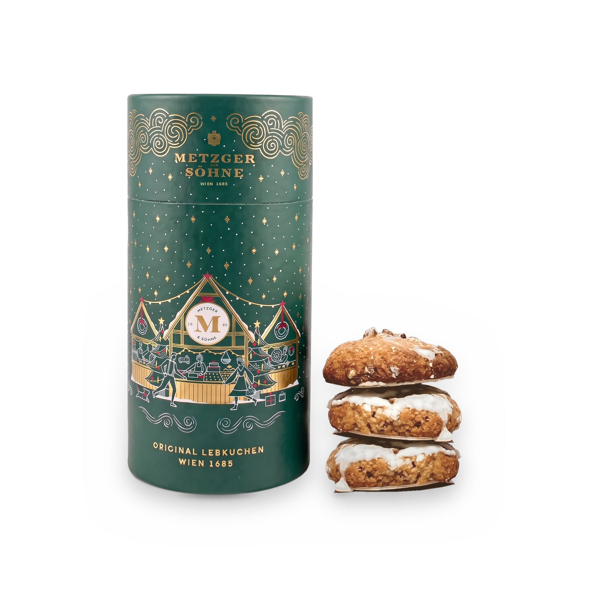 Elisen Weihnachts Lebkuchen Zylinder Schachtel - Grün