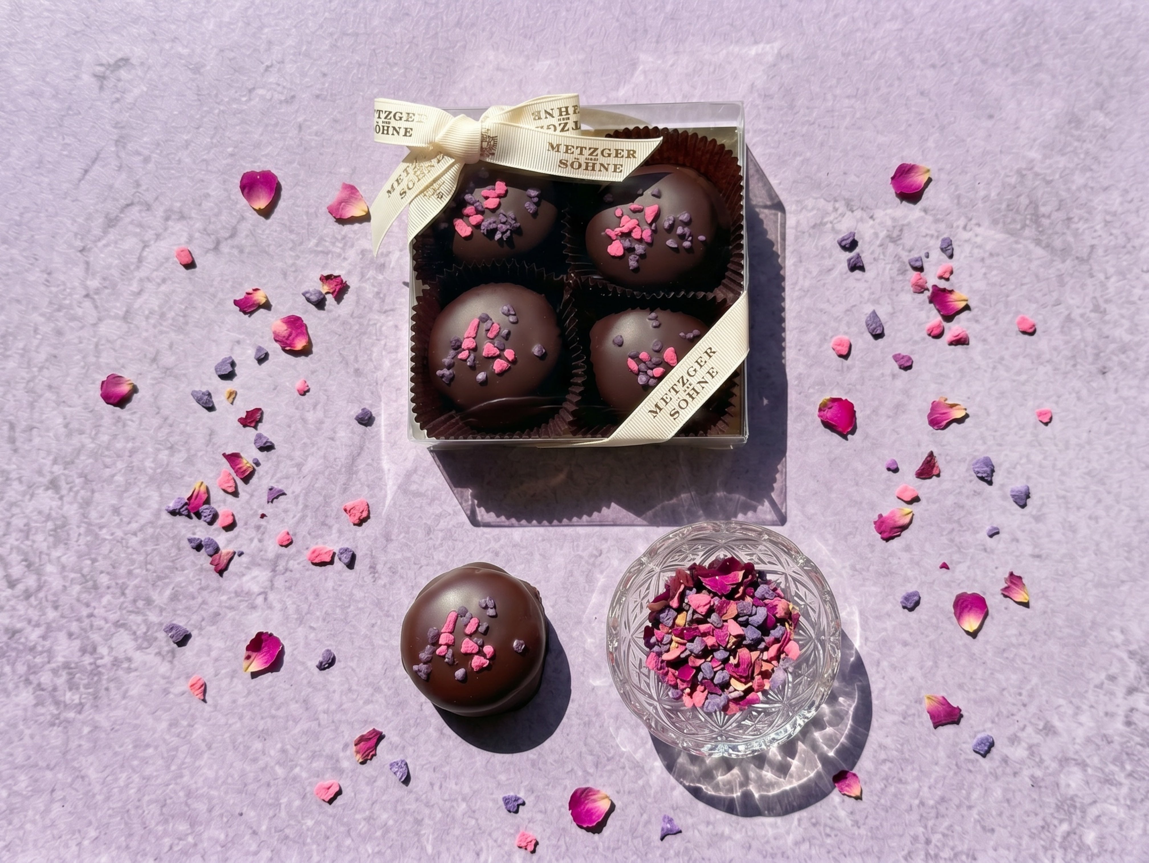 Kaiser Spatzen Lebkuchen mit kandierten Rosen und Veilchen