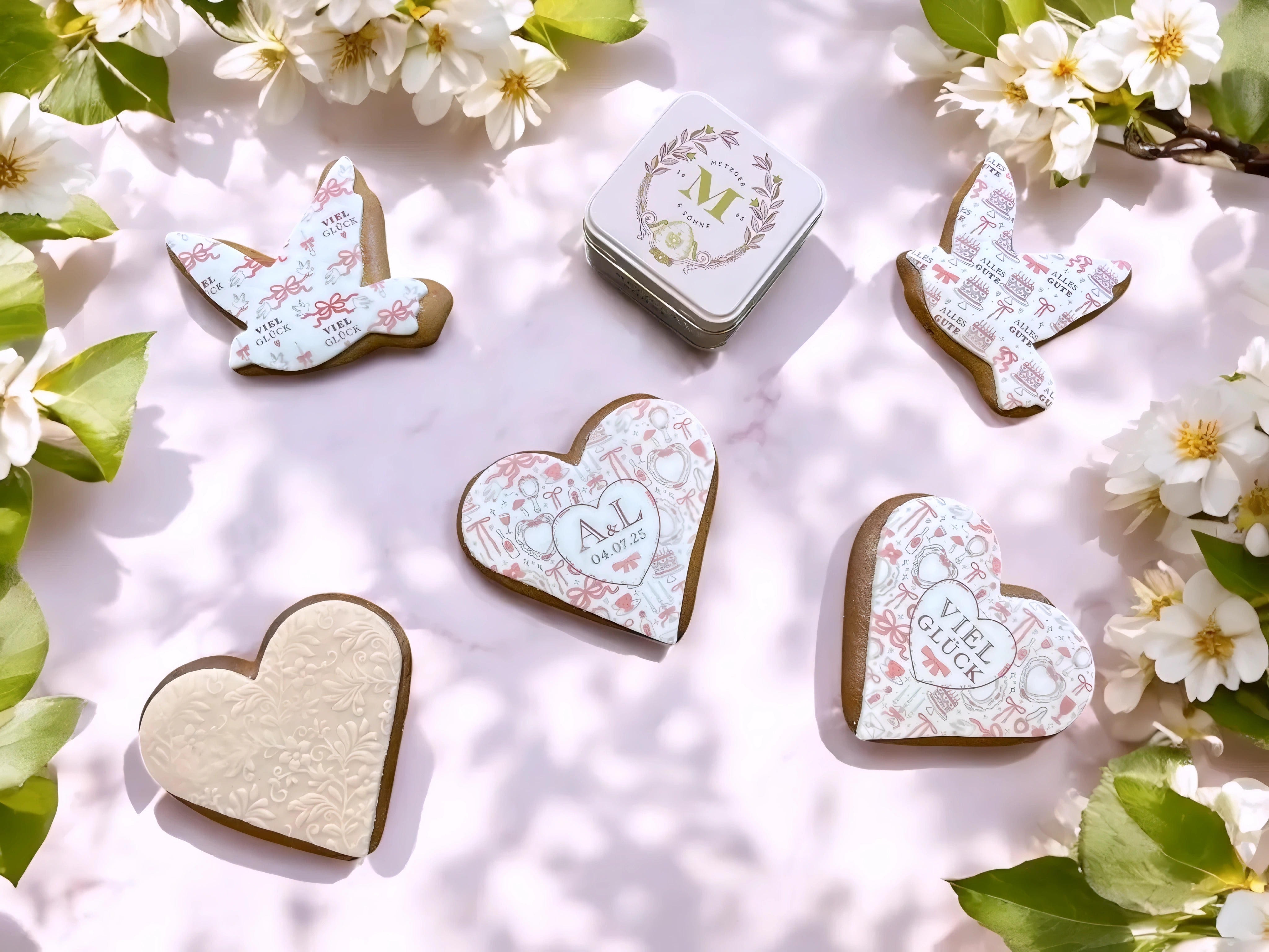 Viel Gluck Rosa Lebkuchen Herz