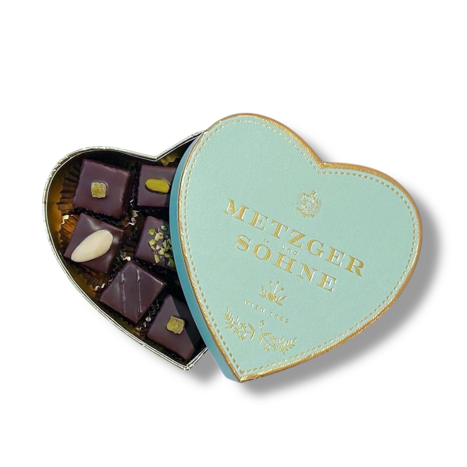 Herz Lebkuchen Pralinen Schachtel - Gruen