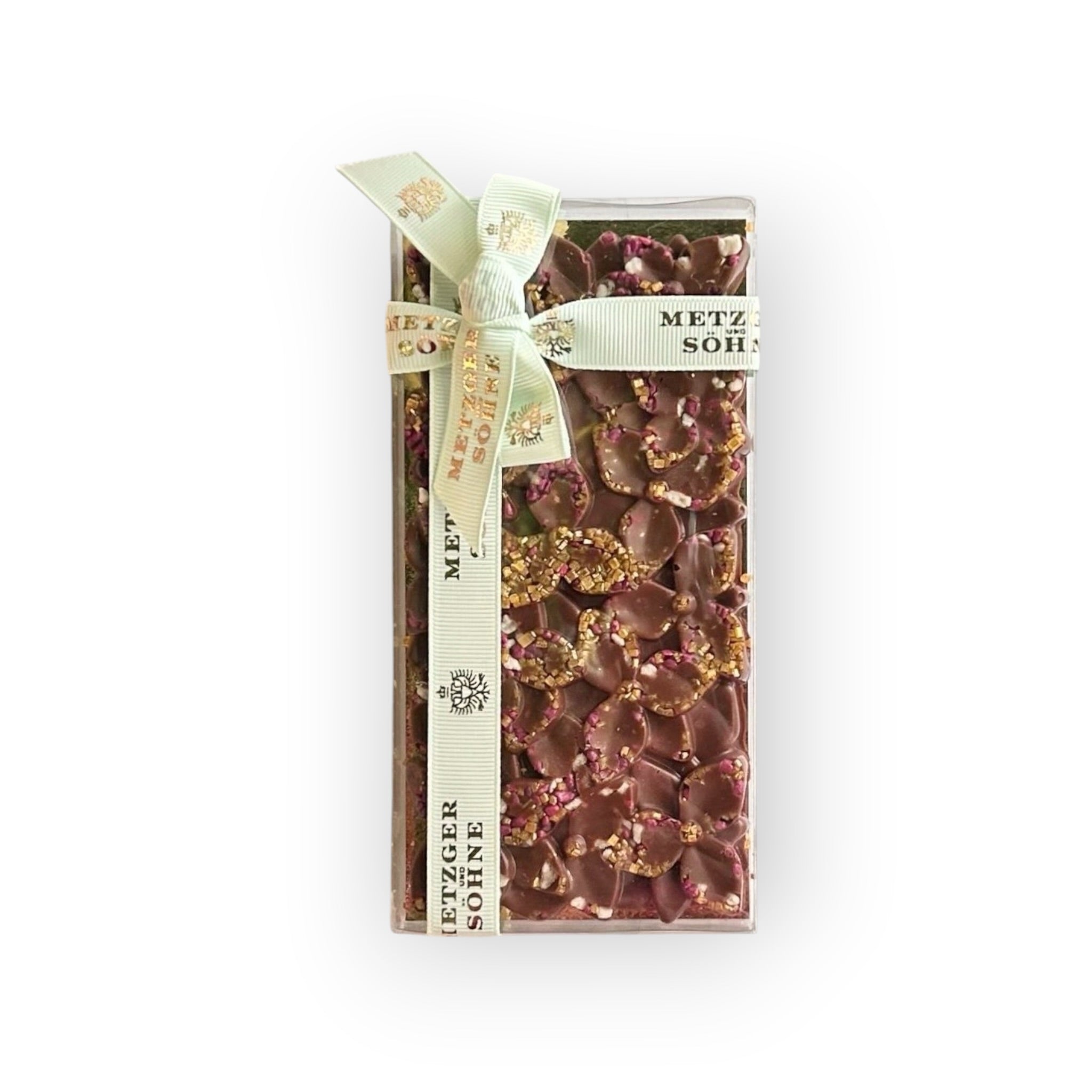 Edel Milchschokolade Blumen Tafel mit Haselnuss und Flieder