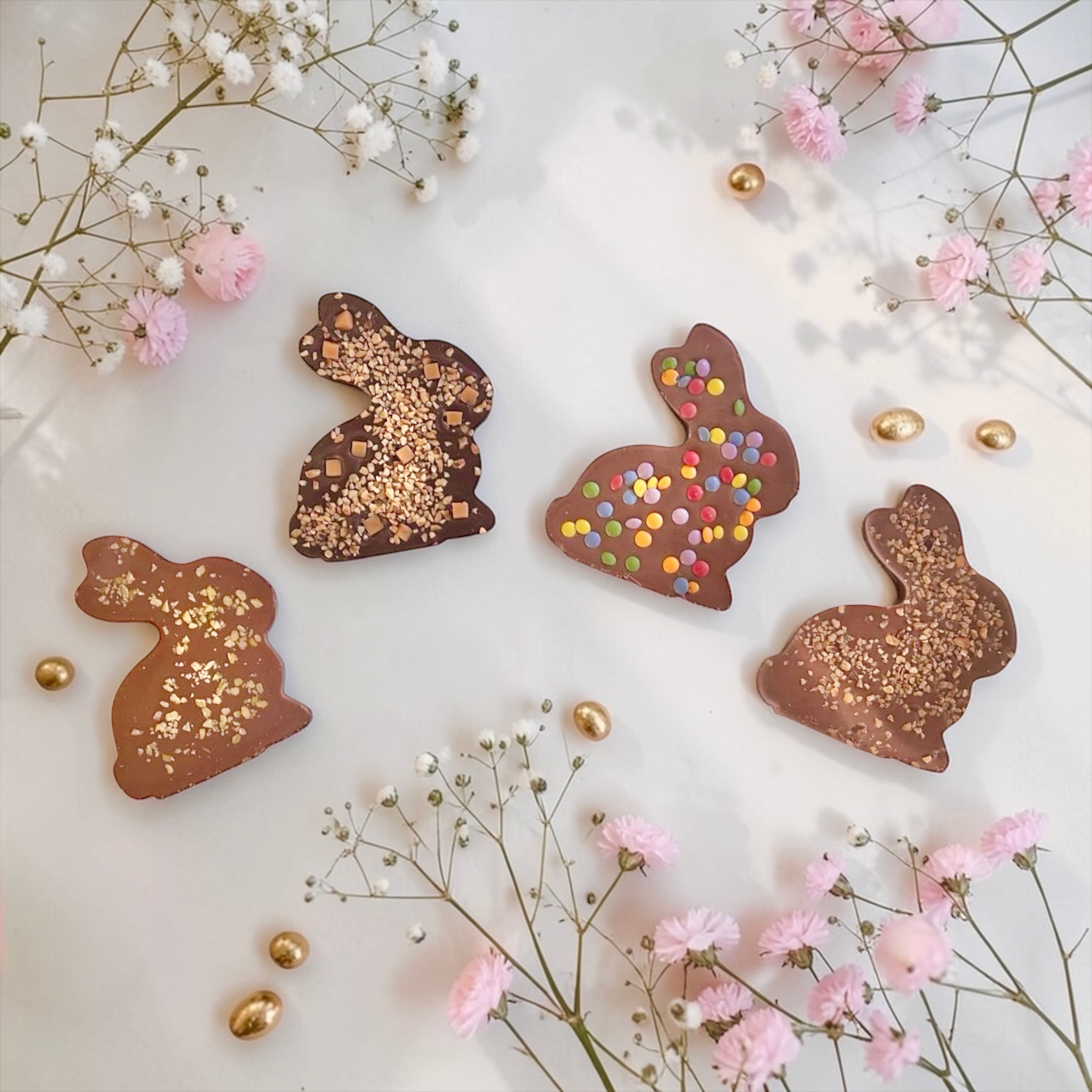 Schokolade Osterhase mit Pistazien