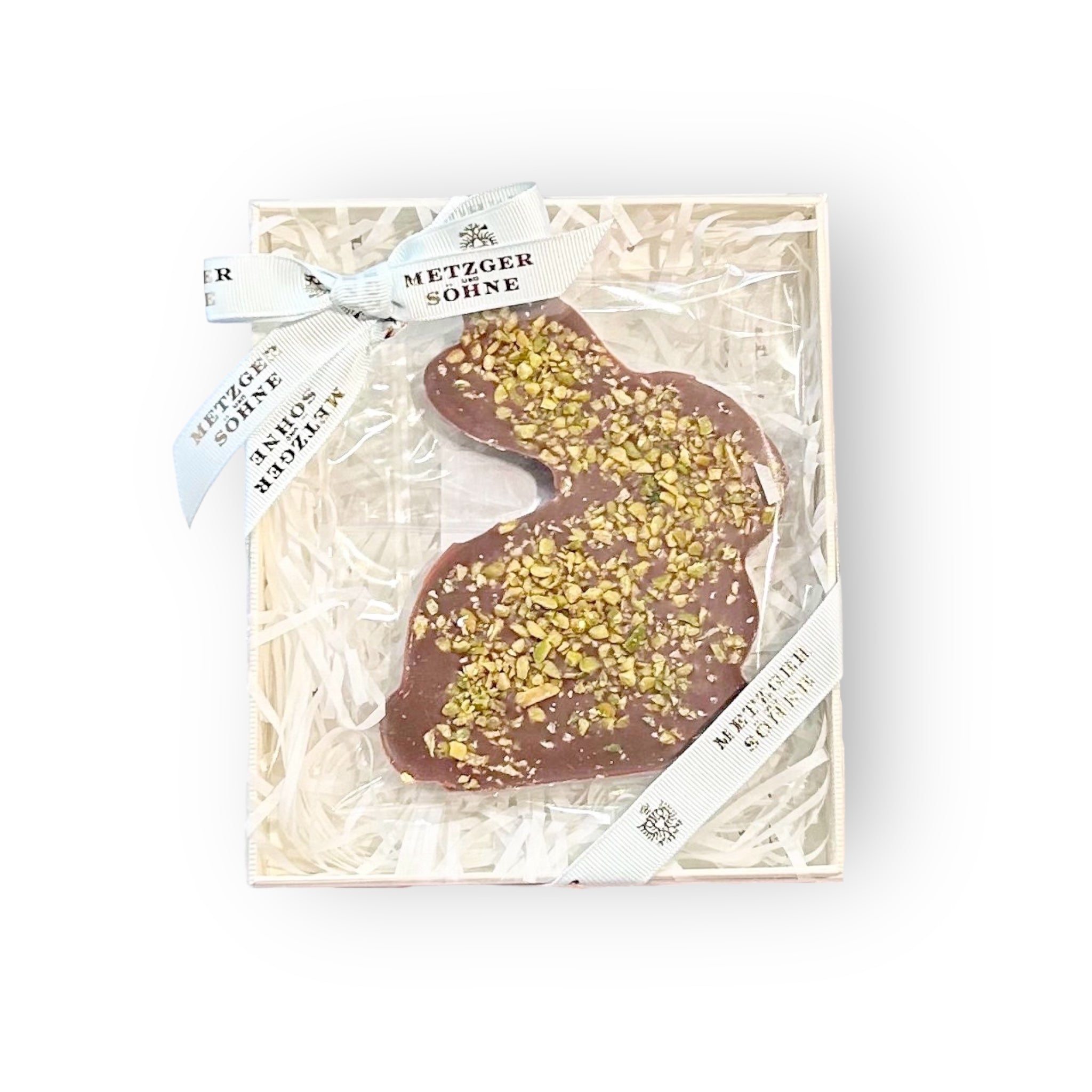 Schokolade Osterhase mit Pistazien