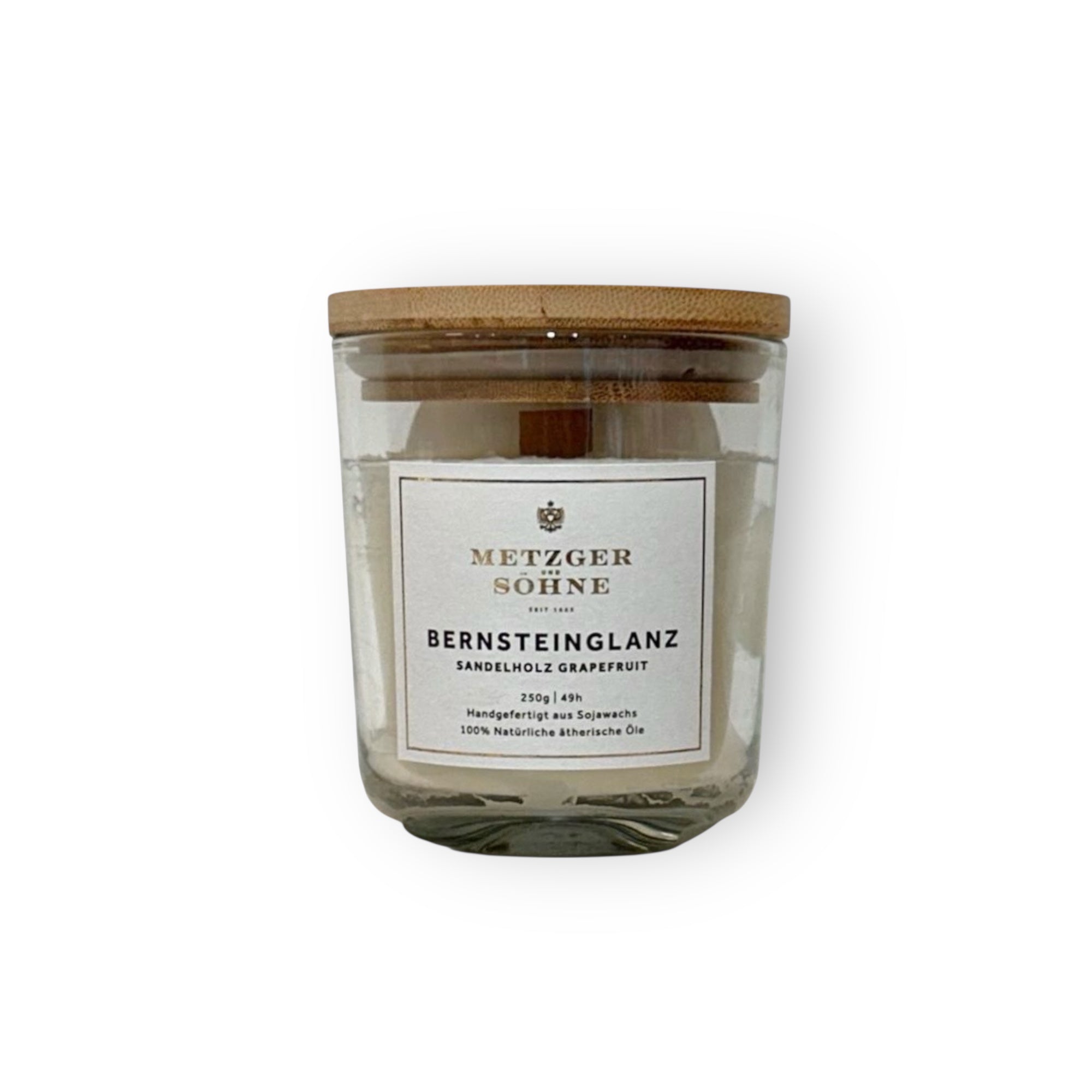 Sojawachs Duftkerze Bernsteinglanz 250g