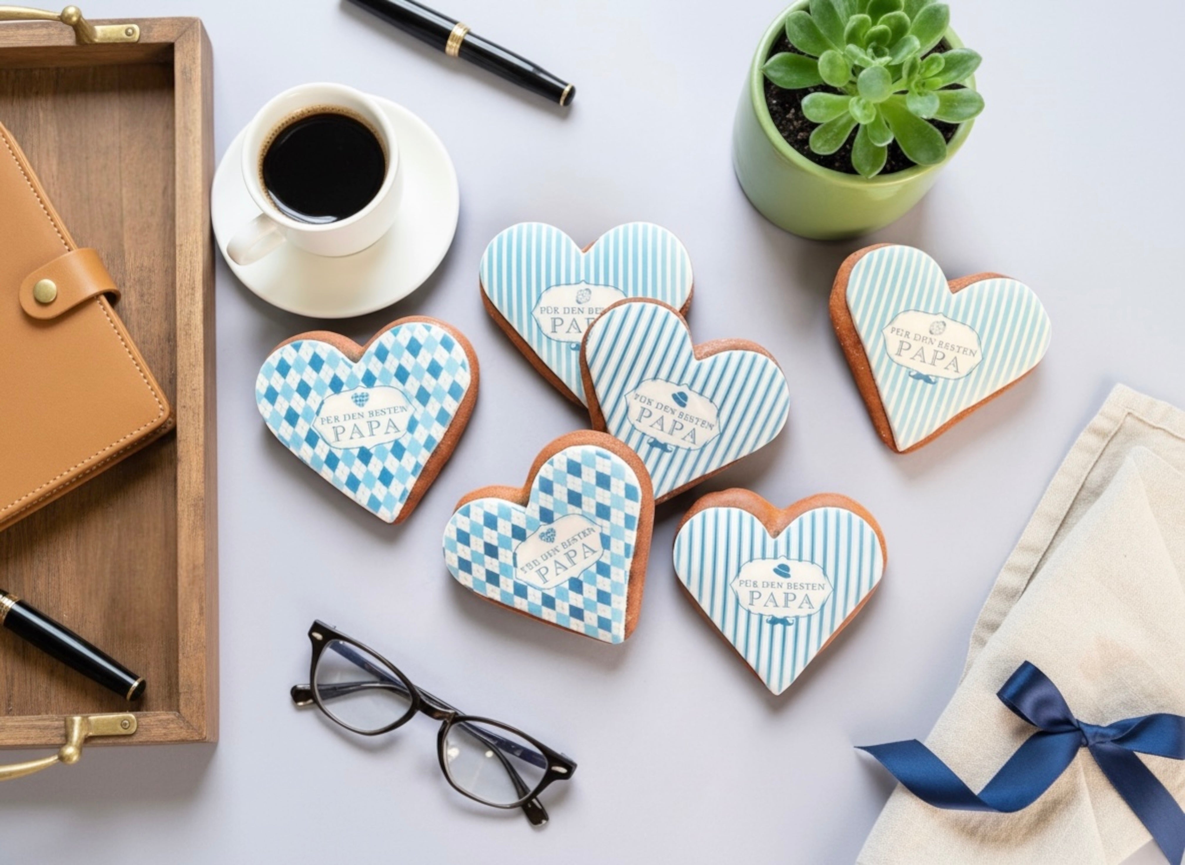 Besten Papa Lebkuchen Herz Streifen
