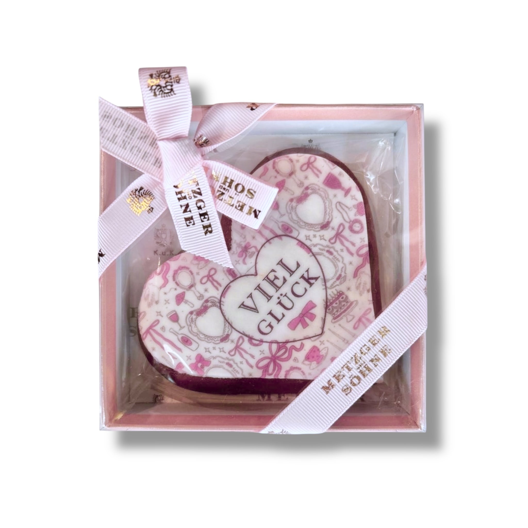 Viel Gluck Rosa Lebkuchen Herz