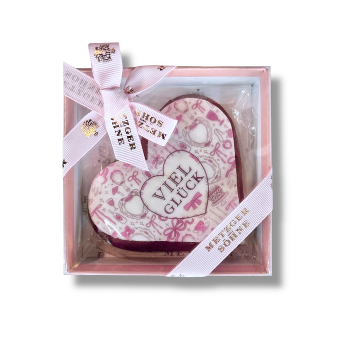 Viel Gluck Rosa Lebkuchen Herz