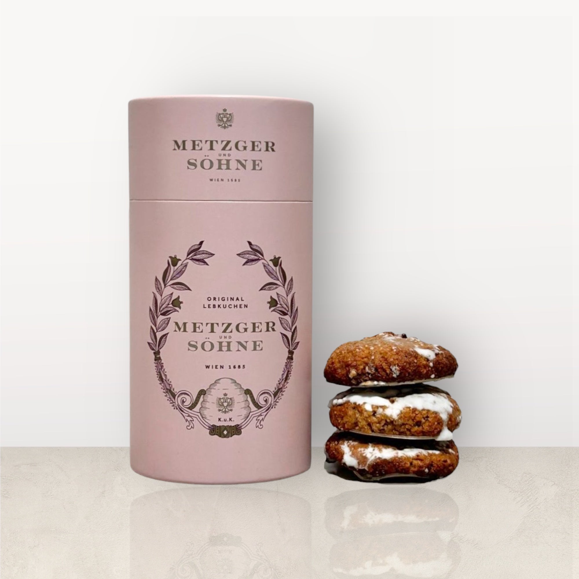 Elisen Lebkuchen Zylinder Schachtel - Rosa