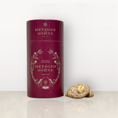Haselnussbussi Lebkuchen Zylinder Schachtel - Bordeaux