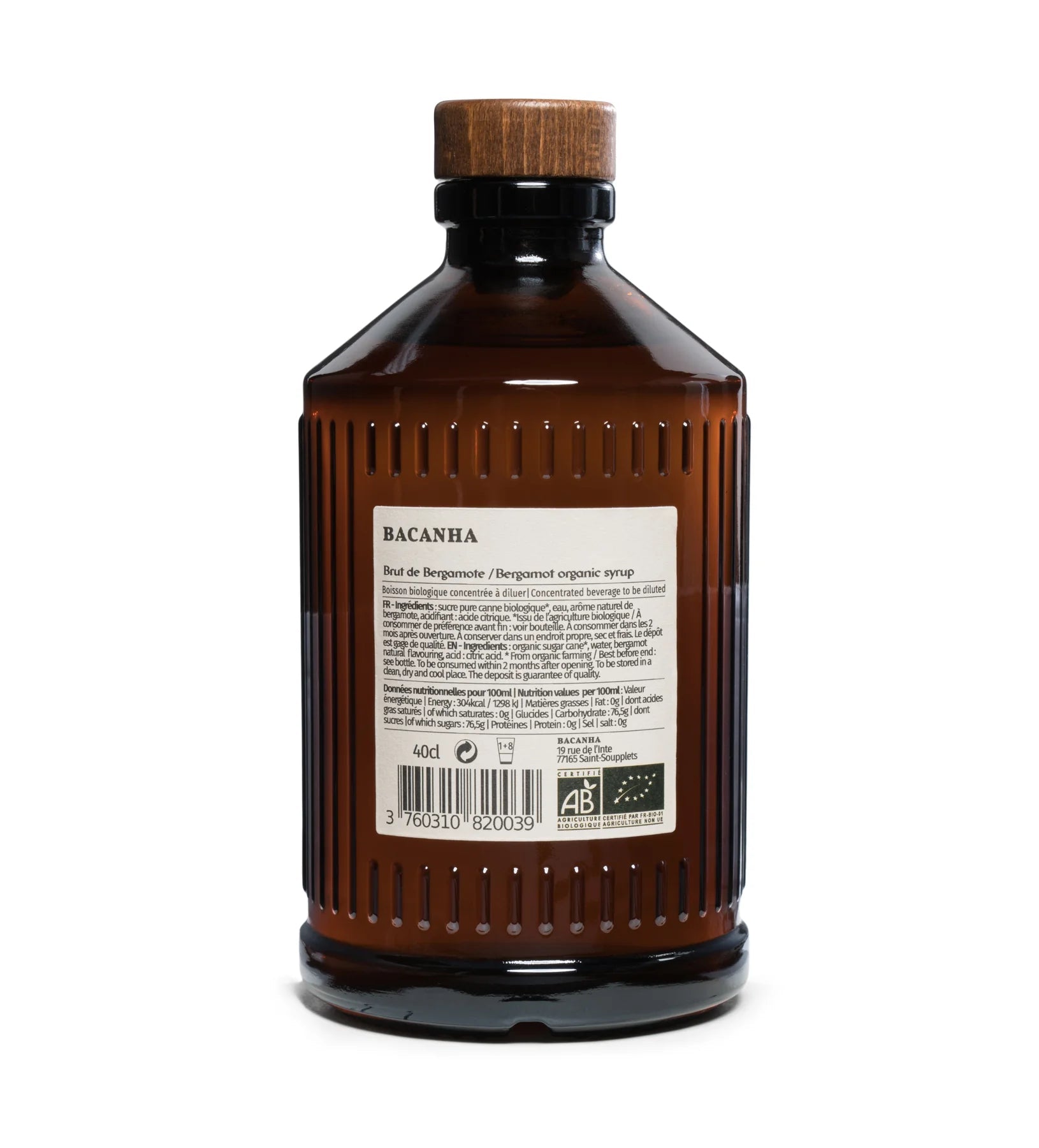 Bacanha Bio Sirup Bergamotte - AT Metzger & Söhne
