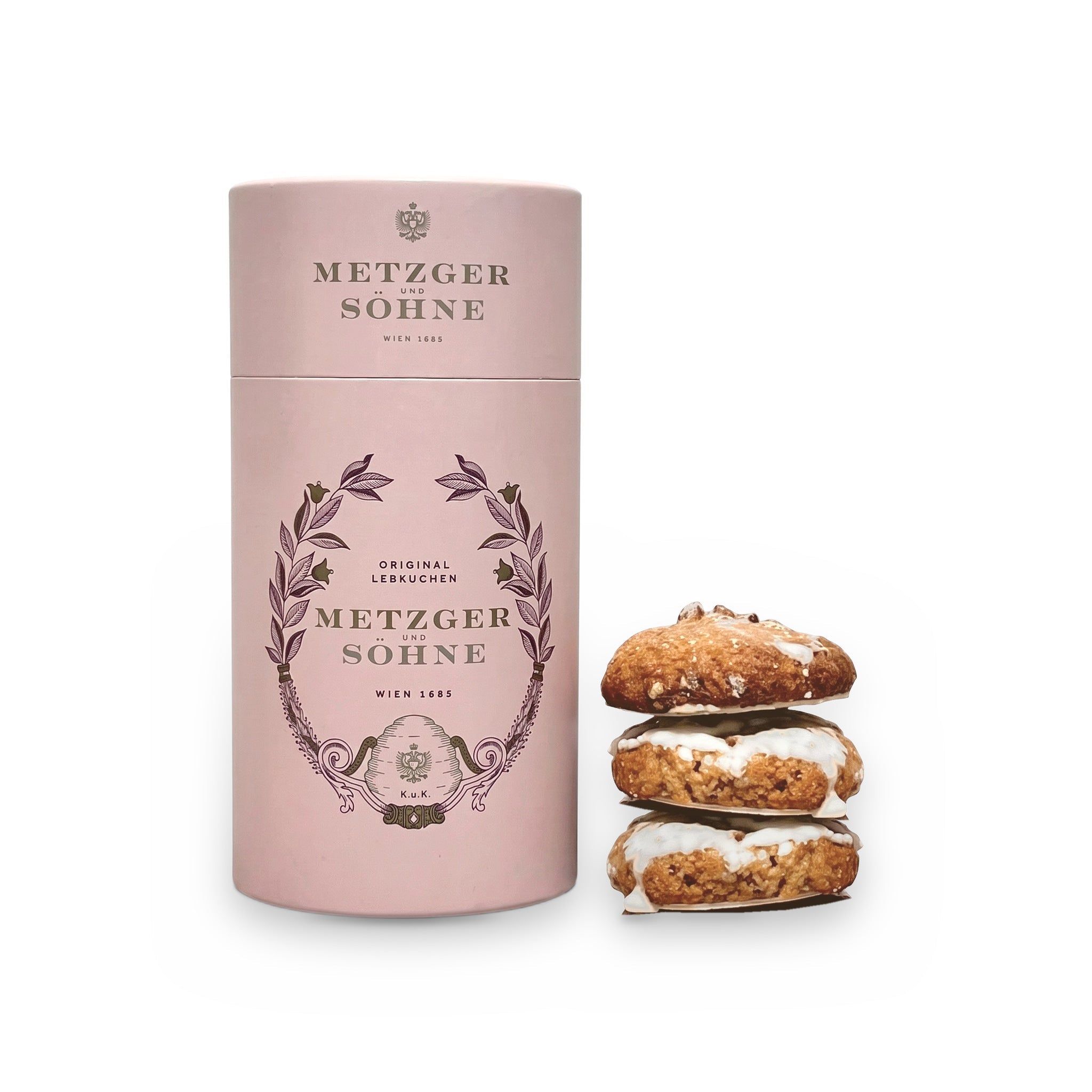 Elisen Lebkuchen Zylinder Schachtel - Rosa - AT Metzger & Söhne