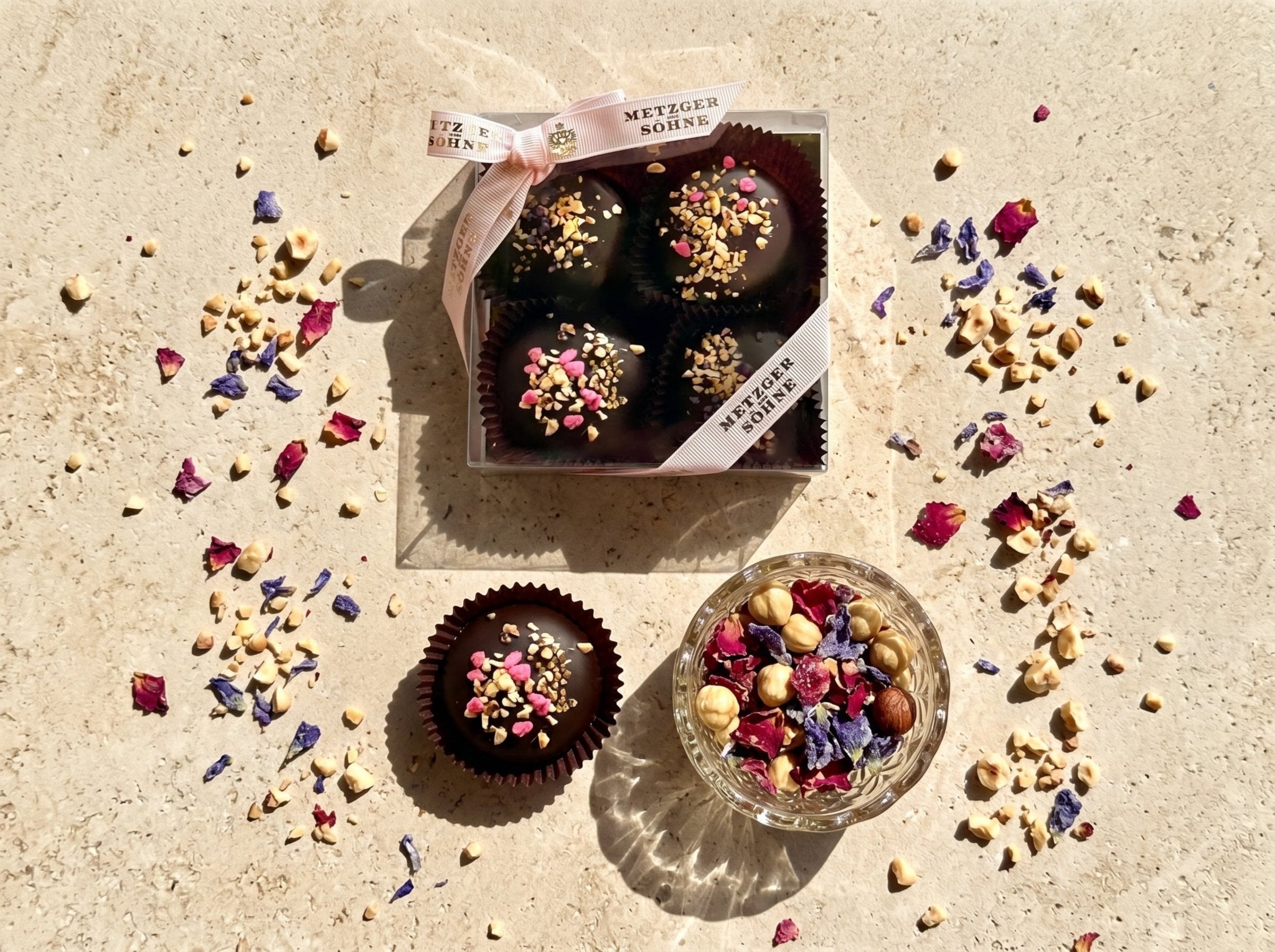 Kaiserspatzen Lebkuchen kandierte Blumen mit Haselnüssen - AT Metzger & Söhne