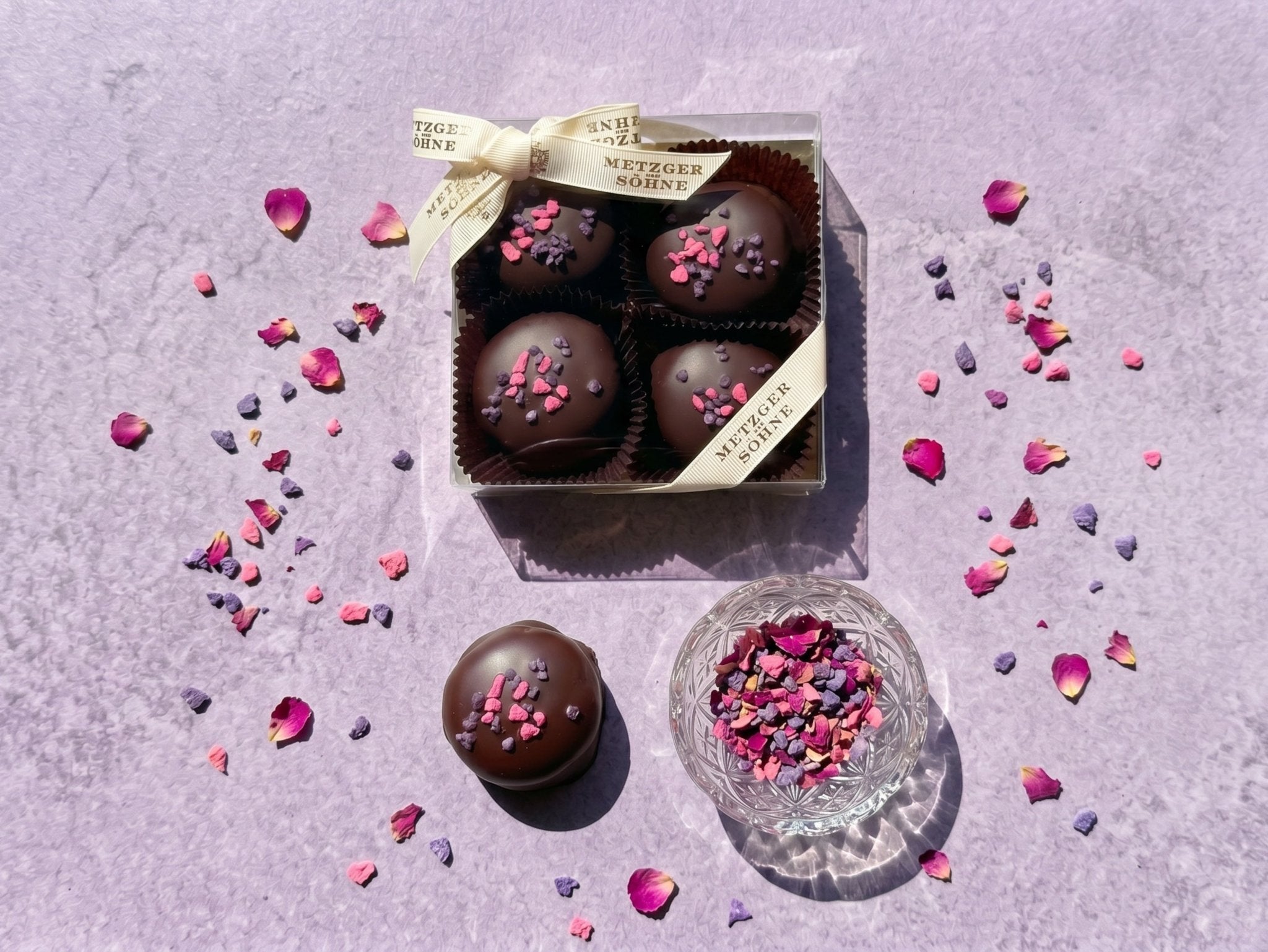 Kaiserspatzen Lebkuchen mit kandierten Rosen und Veilchen - AT Metzger & Söhne