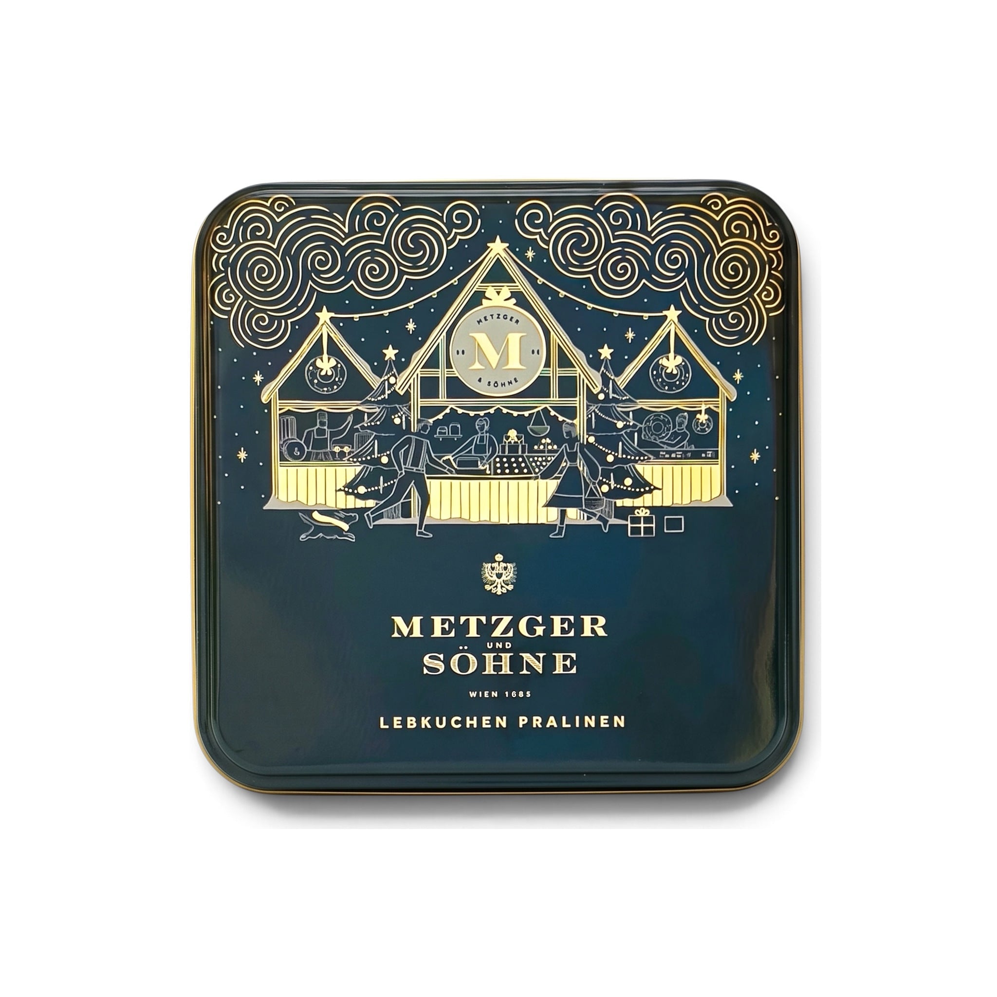 Maggiore Weihnachts Lebkuchen Pralinen Dose - Navy - AT Metzger & Söhne