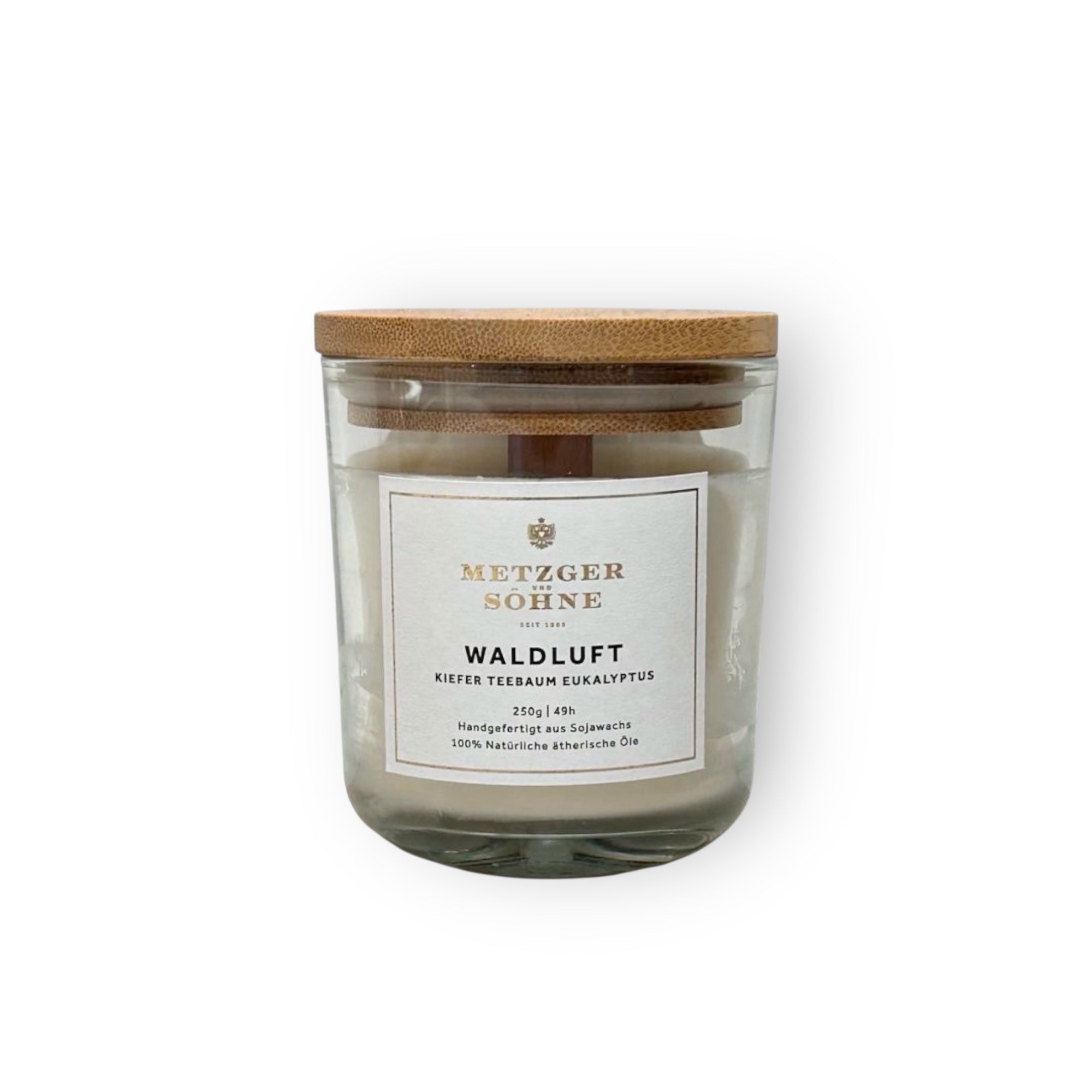 Sojawachs Duftkerze Waldluft 250g - AT Metzger & Söhne