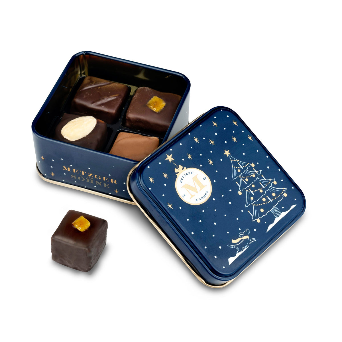 Petit Weihnachts Lebkuchen Pralinen Dose - Navy - AT Metzger & Söhne