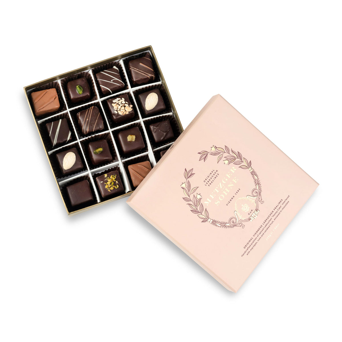 Piccola Lebkuchen Pralinen Schachtel - Rosa - AT Metzger & Söhne